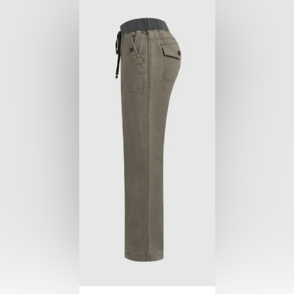 Flamingals Solid Seam Detail Drawstring Mid Rise Straight Leg Pants XL NWT - Picture 5 of 11